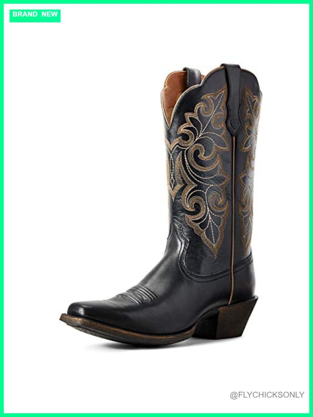 Ariat Round Up Square Toe Western Boot Full Grain Leather